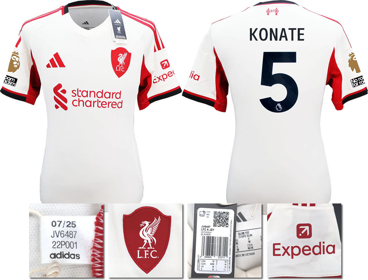 BNWT 2025 2026 LIVERPOOL AWAY SHIRT KONATÉ 5 MEN'S