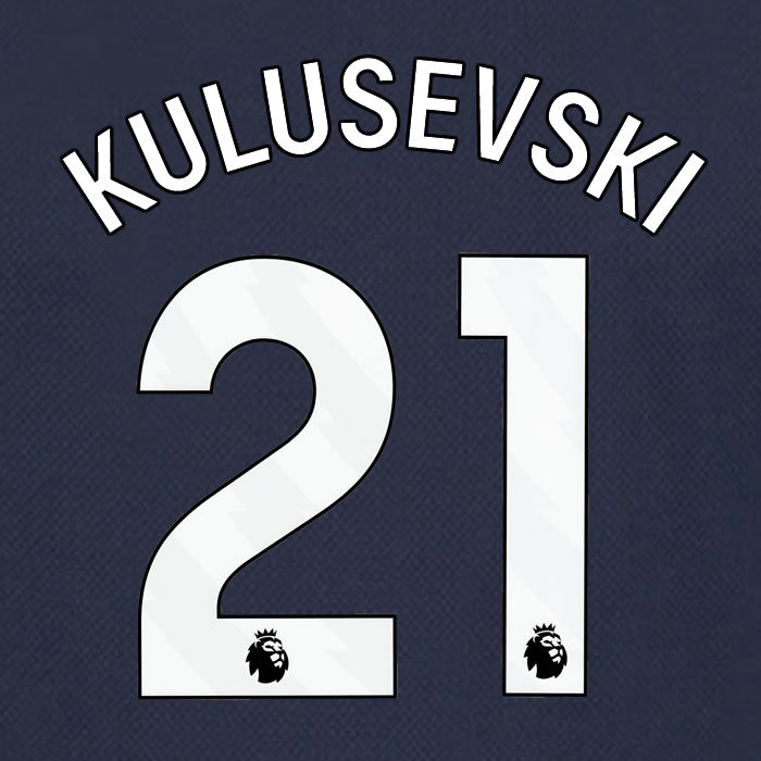 2023 2024 OFFICIAL TOTTENHAM HOTSPUR KULUSEVSKI 21 AWAY PLAYER SIZE NAME SET