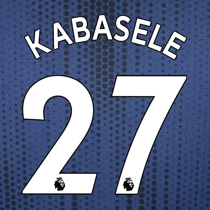 2019 2020 WATFORD KABASELE 27 WHITE AWAY OFFICIAL PLAYER SIZE NAME SET