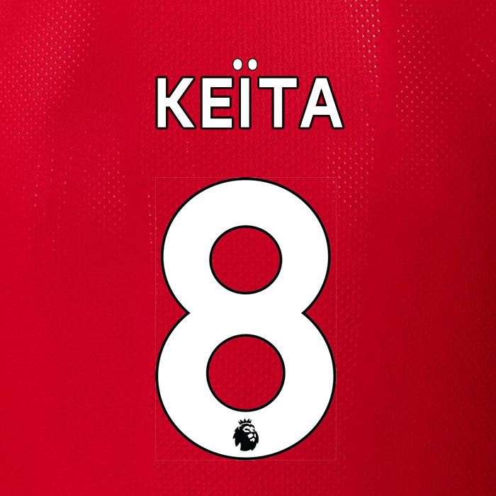 2019 2020 LIVERPOOL KEÏTA 8 WHITE HOME OFFICIAL PLAYER SIZE NAME SET