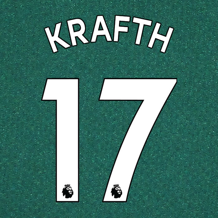 2019 2020 NEWCASTLE UNITED KRAFTH 17 WHITE AWAY OFFICIAL PLAYER SIZE NAME SET