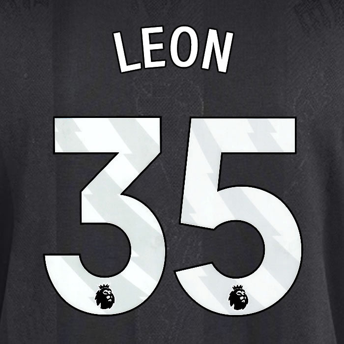 2025 2026 MANCHESTER UNITED LEÓN 35 3RD WHITE PLAYER SIZE NAMESET