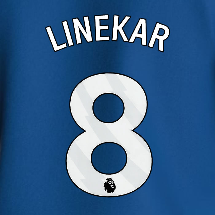 2023 2024 OFFICIAL EVERTON LINEKAR 8 HOME PLAYER SIZE NAME SET