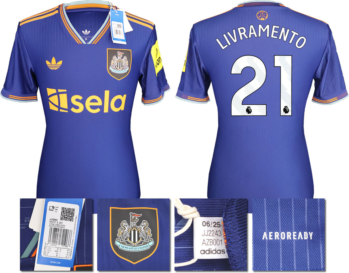 BNWT 2025/2026 Newcastle United FC adidas LIVRAMENTO 21 3rd Shirt