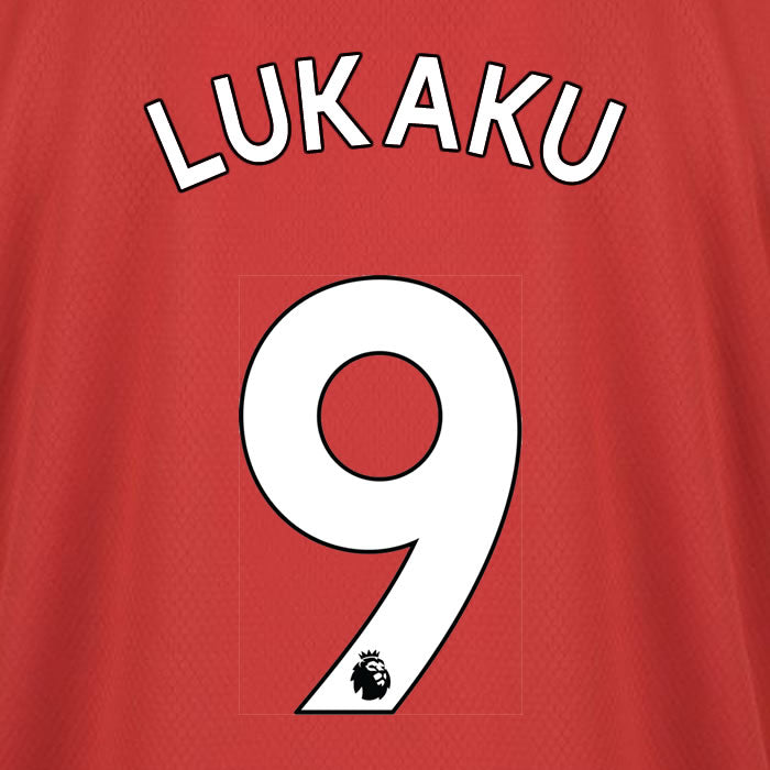 2019 2020 MANCHESTER UNITED LUK AKU 9 WHITE HOME OFFICIAL PLAYER SIZE NAME SET