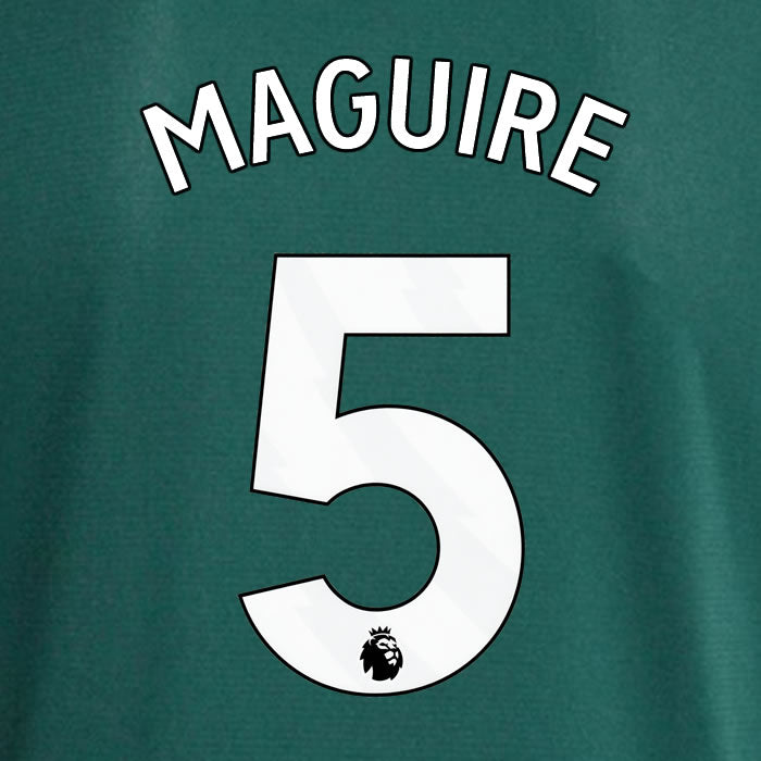 2023 2024 OFFICIAL MANCHESTER UNITED MAGUIRE 5 AWAY PLAYER SIZE NAME SET