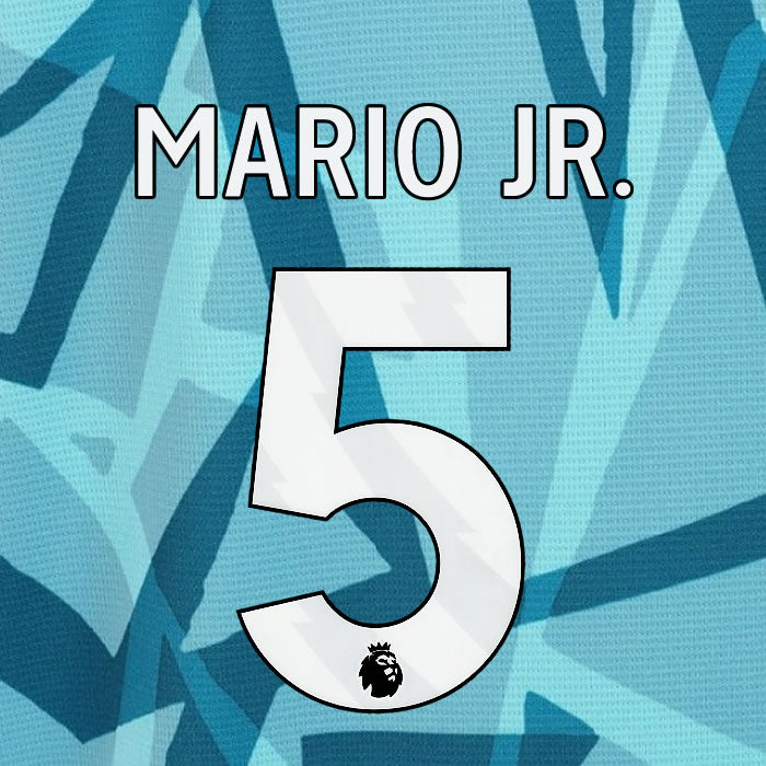 2023 2024 OFFICIAL WOLVERHAMPTON WANDERERS MARIO JR 5 3RD PLAYER SIZE NAME SET