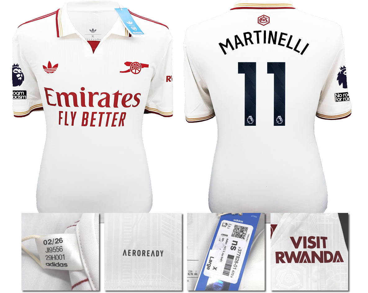 BNWT 2025/2026 ARSENAL F.C. ADIDAS 3RD SHIRT MARTINELLI 11