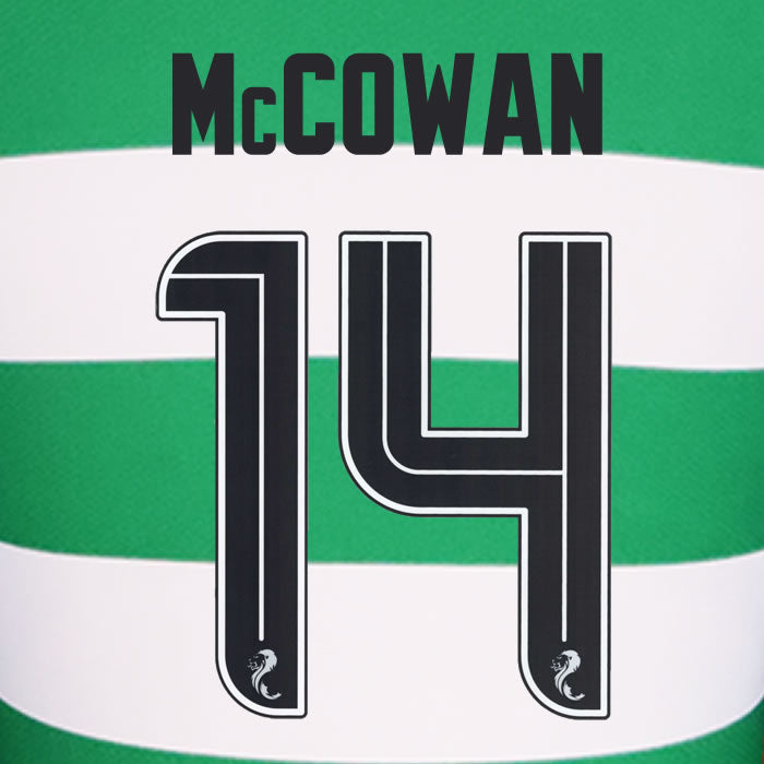 2024 2025 Celtic McCOWAN 14 WHITE HOME OFFICIAL PLAYER SIZE NAMESET