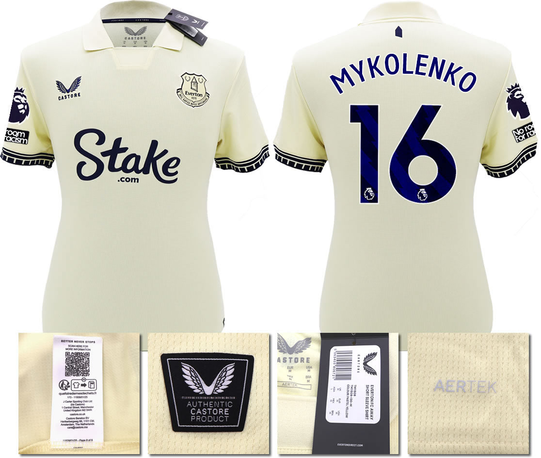 BNWT 2025/26 EVERTON FC AWAY SHIRT MYKOLENKO 16