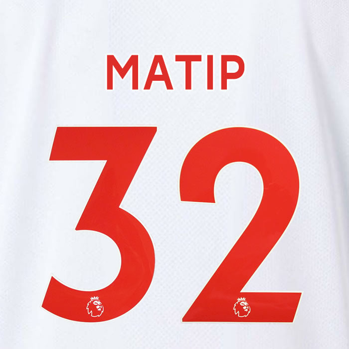 2019 2020 LIVERPOOL MATIP 32 WHITE 3RD OFFICIAL PLAYER SIZE NAME SET