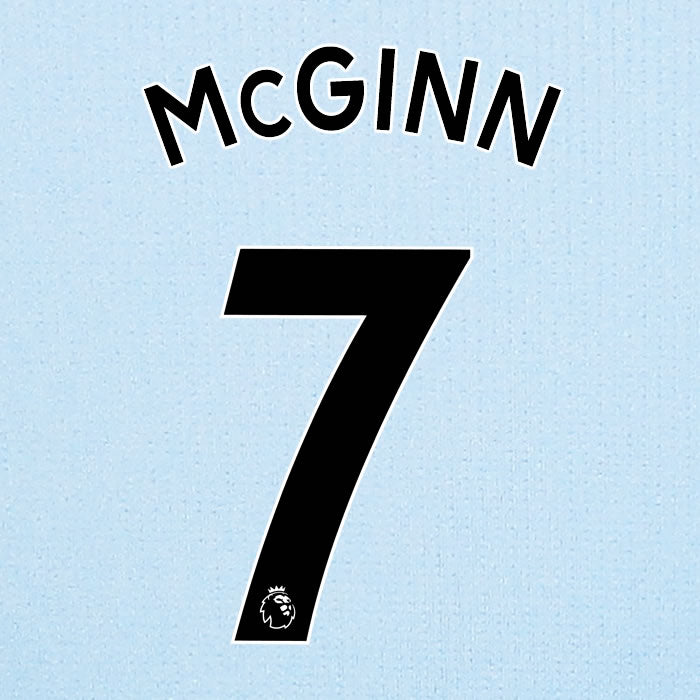 2019 2020 ASTON VILLA MCGINN 7 WHITE AWAY OFFICIAL PLAYER SIZE NAME SET