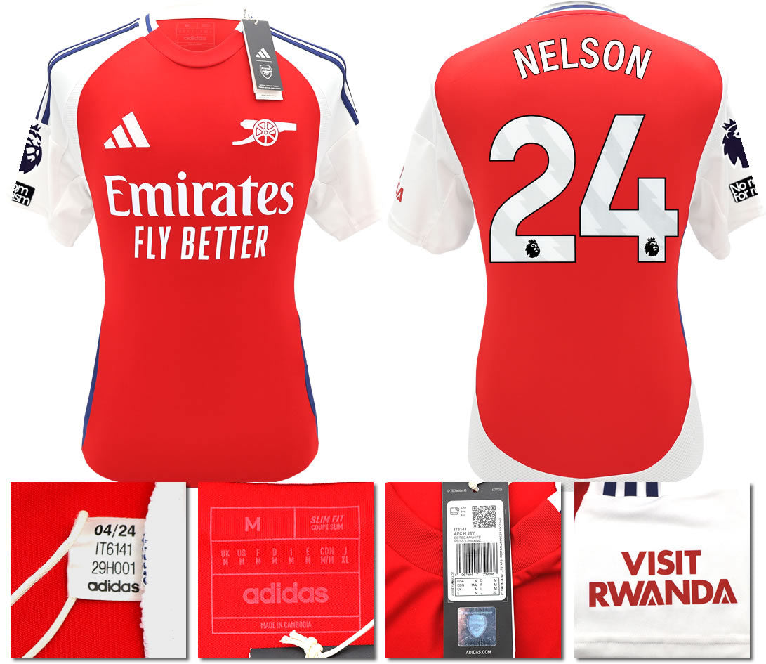BNWT 2024/2025 ARSENAL F.C. ADIDAS HOME SHIRT NELSON 24