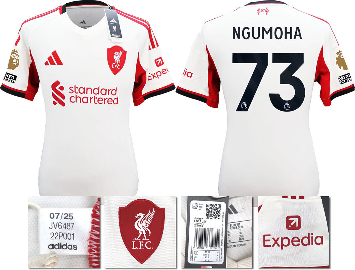 BNWT 2025 2026 LIVERPOOL AWAY SHIRT NGUMOHA 73 MEN'S