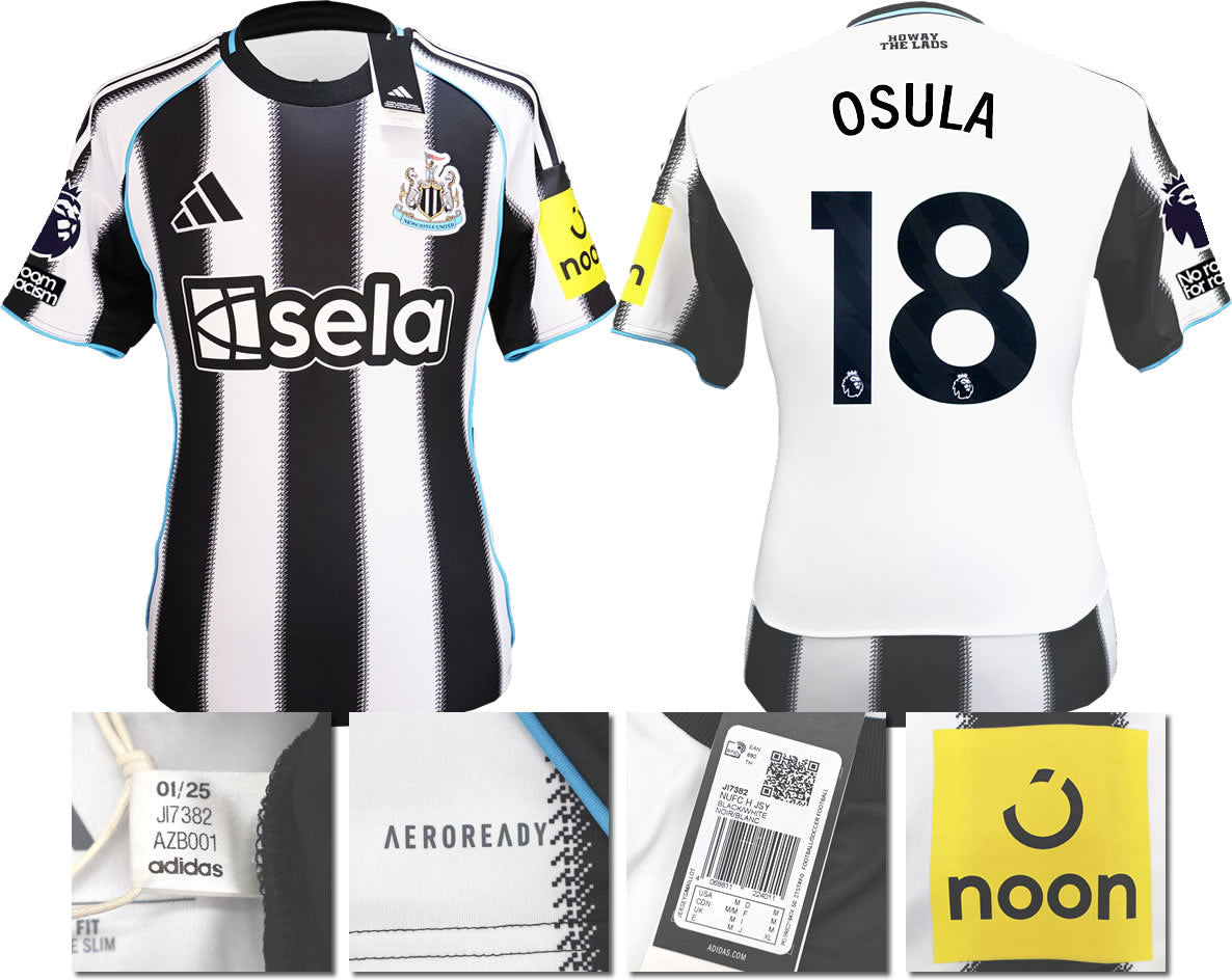 BNWT 2025 2026 NEWCASTLE UNITED HOME SHIRT OSULA 18 MEN'S