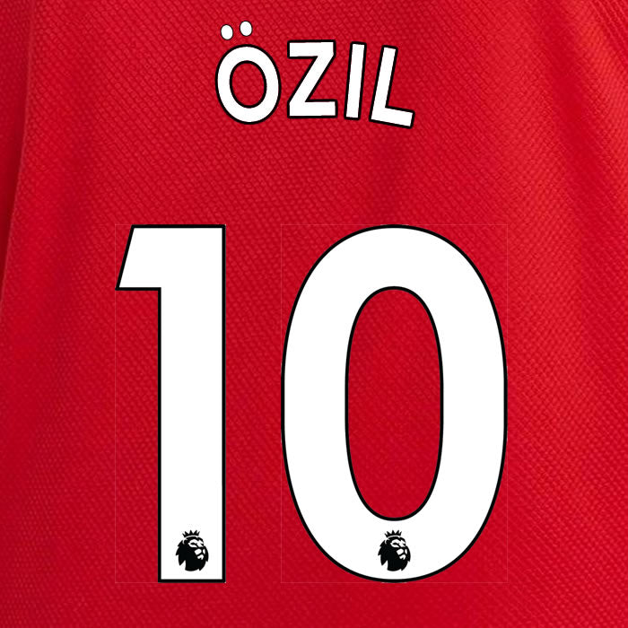 2019 2020 ARSENAL OZIL 10 WHITE HOME OFFICIAL PLAYER SIZE NAME SET
