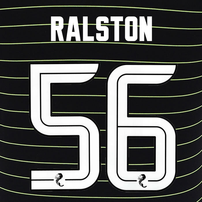 2025 2026 Celtic RALSTON 56 WHITE AWAY OFFICIAL PLAYER SIZE NAMESET