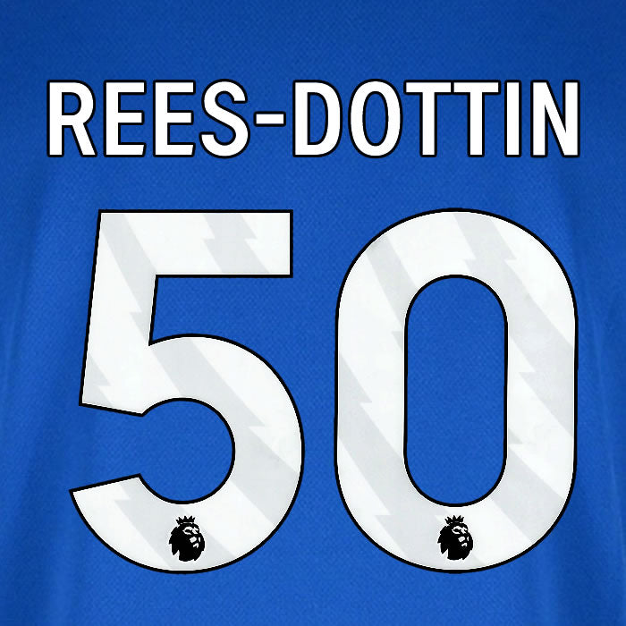 2025 2026 BOURNEMOUTH REES-DOTTIN 50 WHITE AWAY PLAYER SIZE NAME SET