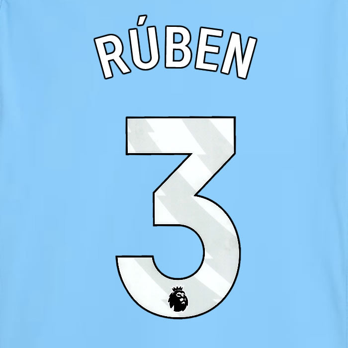 2025 2026 MANCHESTER CITY DIAS 3 WHITE HOME PLAYER SIZE NAME SET