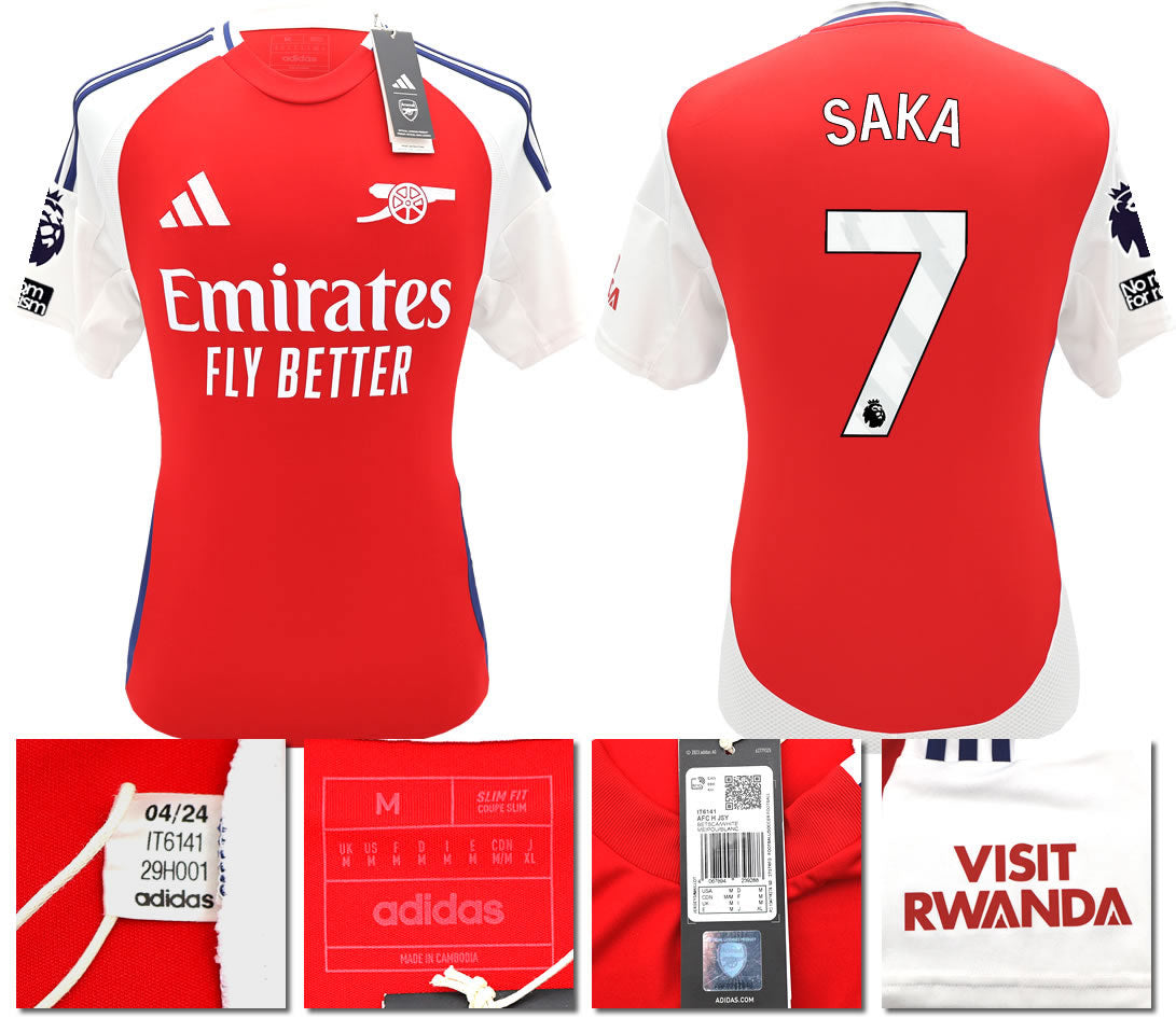 BNWT 2024/2025 ARSENAL F.C. ADIDAS HOME SHIRT SAKA 7