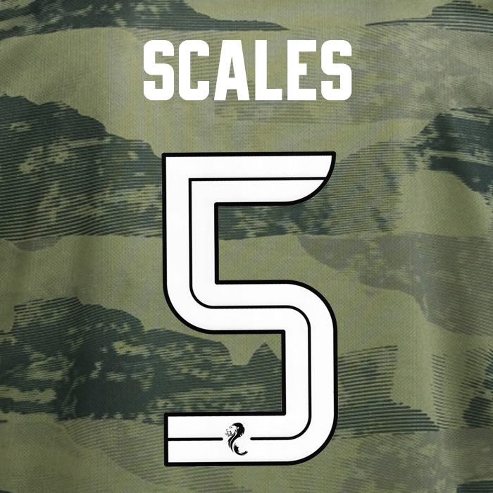 2024 2025 Celtic SCALES 5 WHITE 3RD OFFICIAL PLAYER SIZE NAMESET