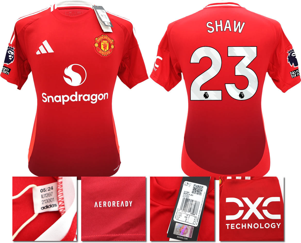 BNWT 2024 2025 MANCHESTER UNITED HOME SHIRT SHAW 23 MEN'S