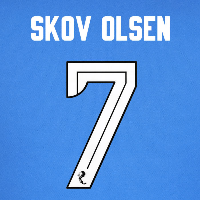 2025 2026 Rangers SKOV OLSEN 7 WHITE HOME OFFICIAL PLAYER SIZE NAMESET