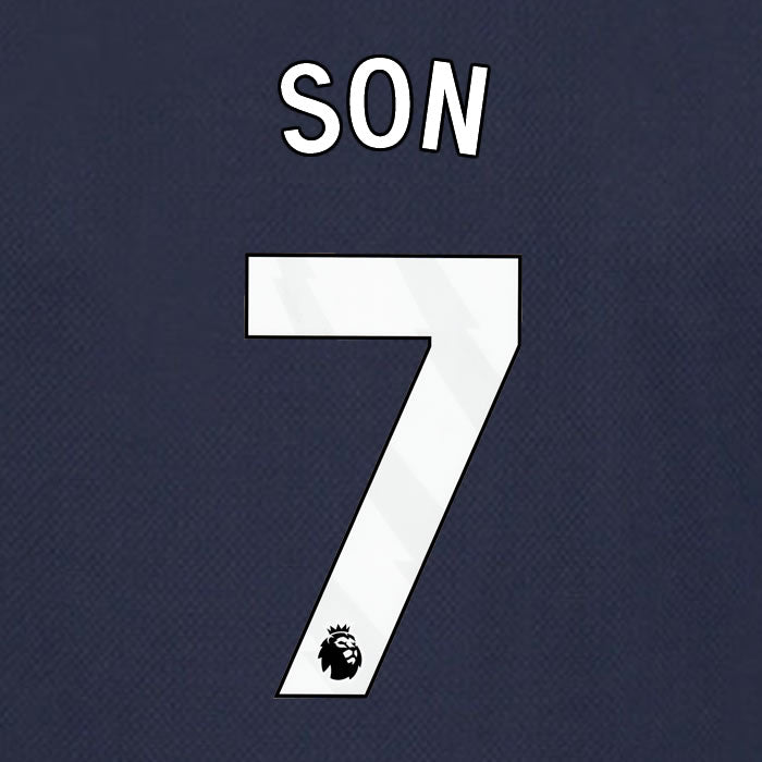 2023 2024 OFFICIAL TOTTENHAM HOTSPUR SON 7 AWAY PLAYER SIZE NAME SET