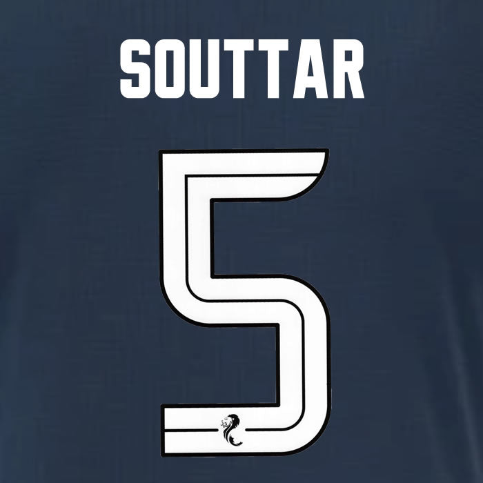2025 2026 Rangers SOUTTAR 5 WHITE 3RD OFFICIAL PLAYER SIZE NAMESET