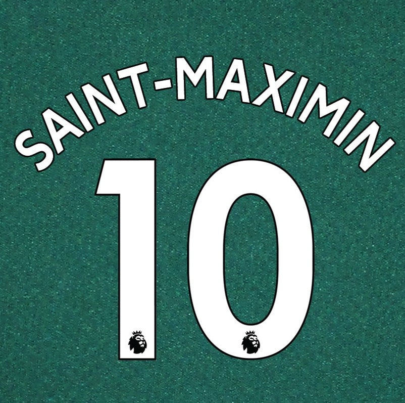 2019 2020 NEWCASTLE UNITED SAINT-MAXIMIN 10 WHITE AWAY OFFICIAL PLAYER SIZE NAME SET