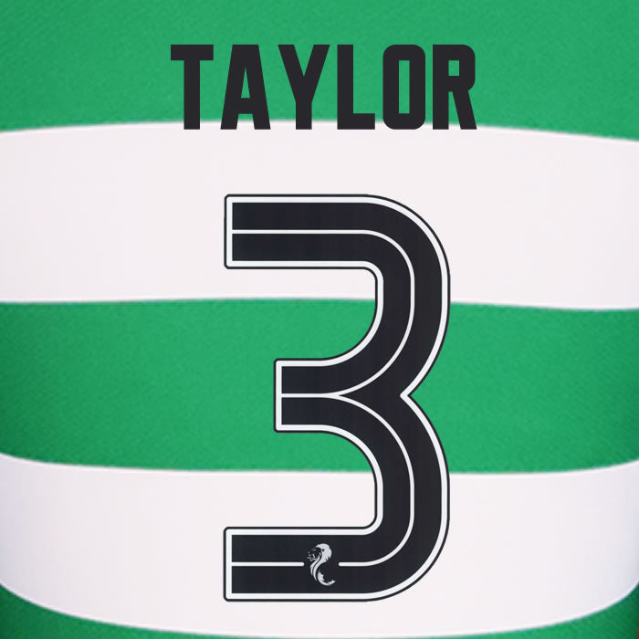 2024 2025 Celtic TAYLOR 3 WHITE HOME OFFICIAL PLAYER SIZE NAMESET