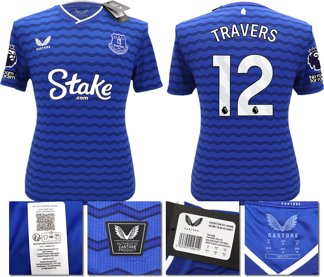 BNWT 2025/26 EVERTON FC HOME SHIRT TRAVERS 12