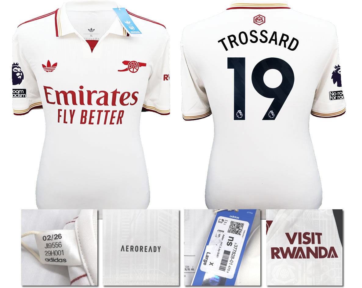 BNWT 2025/2026 ARSENAL F.C. ADIDAS 3RD SHIRT TROSSARD 19