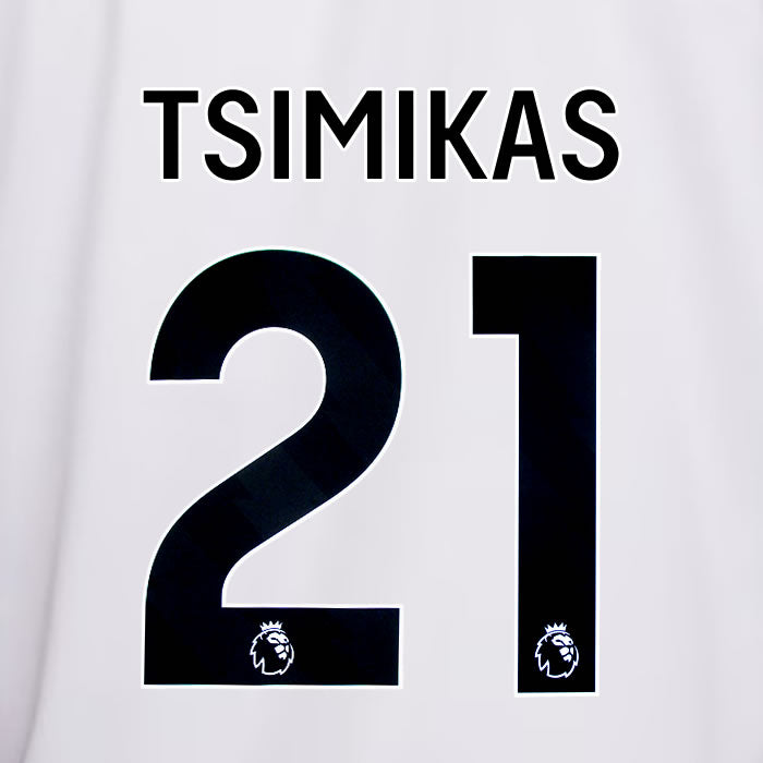 2023 2024 OFFICIAL LIVERPOOL TSIMIKAS 21 AWAY PLAYER SIZE NAME SET
