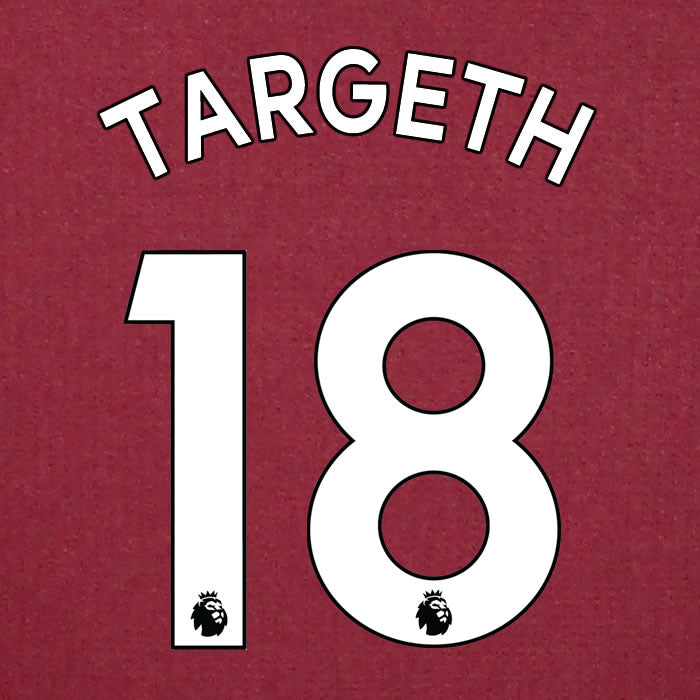 2019 2020 ASTON VILLA TARGETH 18 WHITE HOME OFFICIAL PLAYER SIZE NAME SET