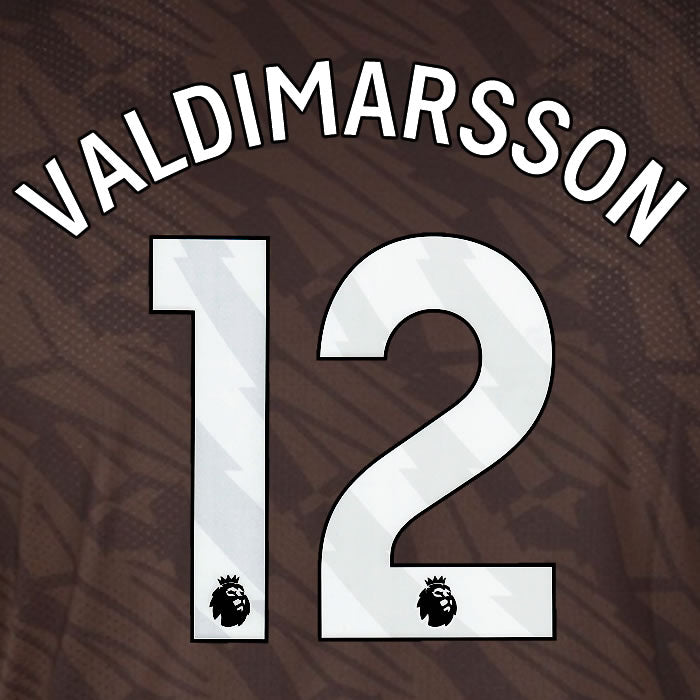 2025 2026 BRENTFORD VALDIMARSSON 12 WHITE AWAY PLAYER SIZE NAME SET