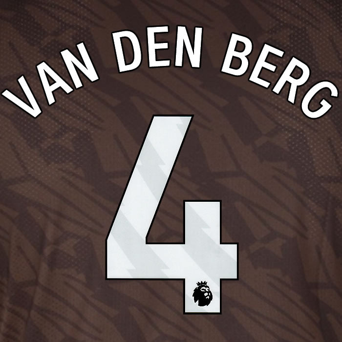2025 2026 BRENTFORD VAN DEN BERG 4 WHITE AWAY PLAYER SIZE NAME SET