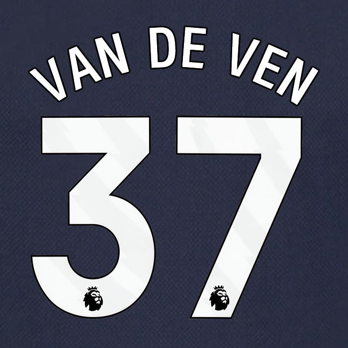 2023 2024 OFFICIAL TOTTENHAM HOTSPUR VAN DE VEN 37 AWAY PLAYER SIZE NAME SET