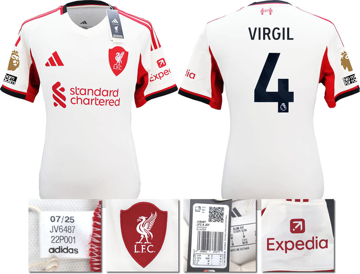 BNWT 2025 2026 LIVERPOOL AWAY SHIRT VAN DIJK 4 MEN'S
