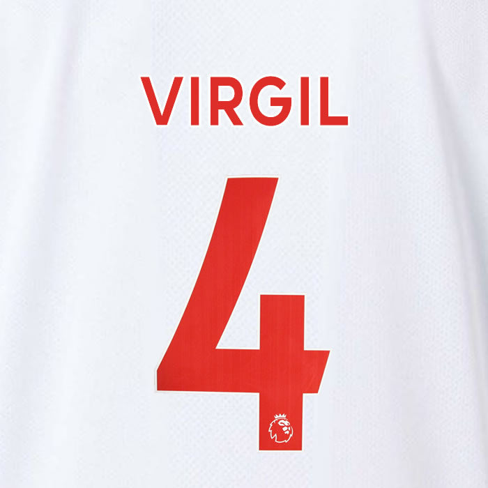 2019 2020 LIVERPOOL VIRGIL 4 WHITE 3RD OFFICIAL PLAYER SIZE NAME SET