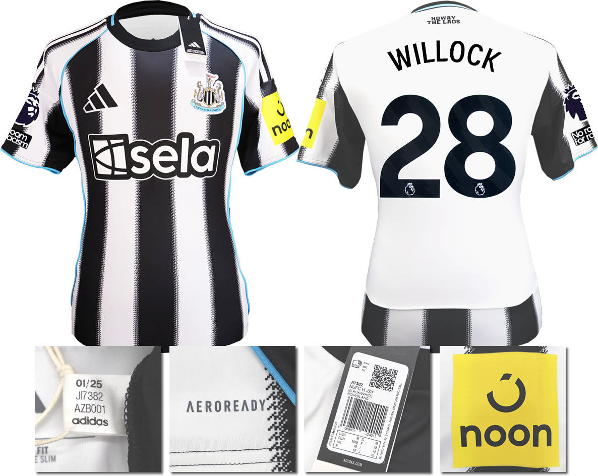 BNWT 2025 2026 NEWCASTLE UNITED HOME SHIRT WILLOCK 28 MEN'S