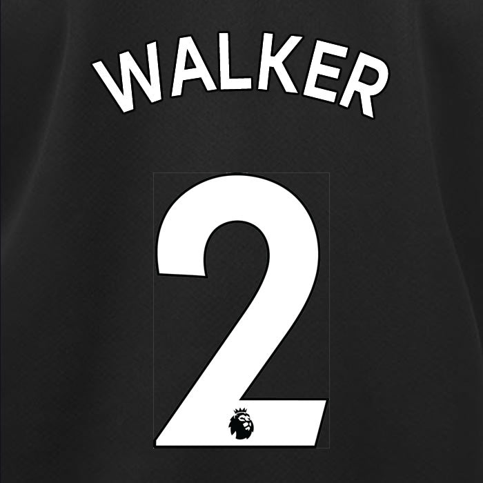 2019 2020 MANCHESTER CITY WALKER 2 WHITE AWAY OFFICIAL PLAYER SIZE NAME SET