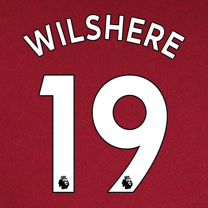 2019 2020 WEST HAM WILSHERE 19 WHITE HOME OFFICIAL PLAYER SIZE NAME SET
