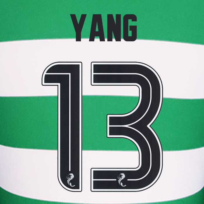 2024 2025 Celtic YANG 13 WHITE HOME OFFICIAL PLAYER SIZE NAMESET