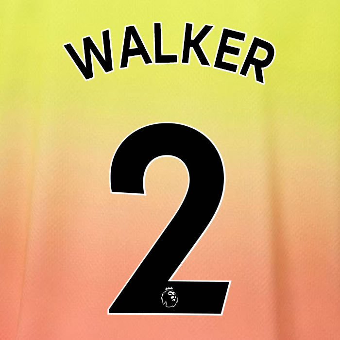 2019 2020 MANCHESTER CITY WALKER 2 WHITE 3RD OFFICIAL PLAYER SIZE NAME SET