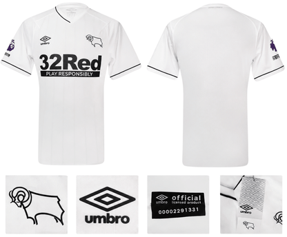 BNWT 2020 2021 DERBY HOME UMBRO FOOTBALL SHIRT PERSONALISED MEN'S