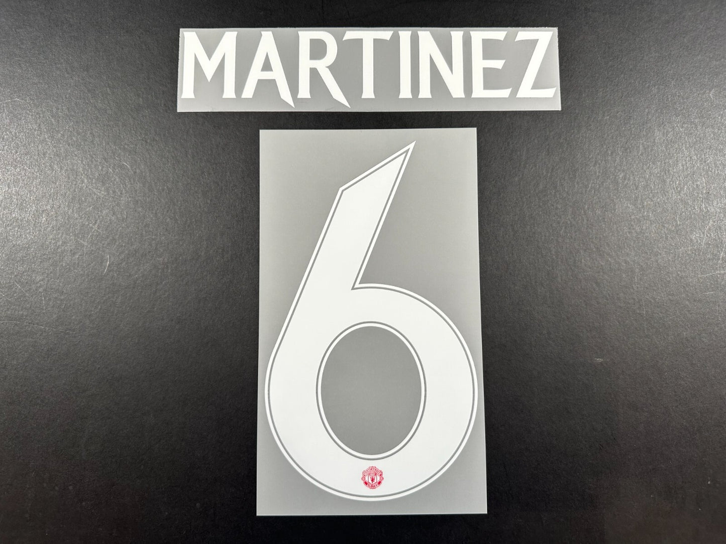 2024 2025 OFFICIAL MAN UNITED MARTINEZ 6 WHITE CUP PLAYER SIZE NAMESET