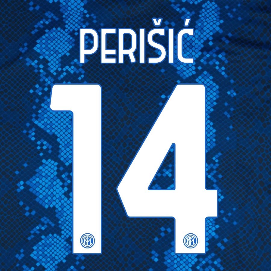 2021 2022 INTER MILAN OFFICIAL HOME PERISIC 14 PLAYER SIZE NAMESET