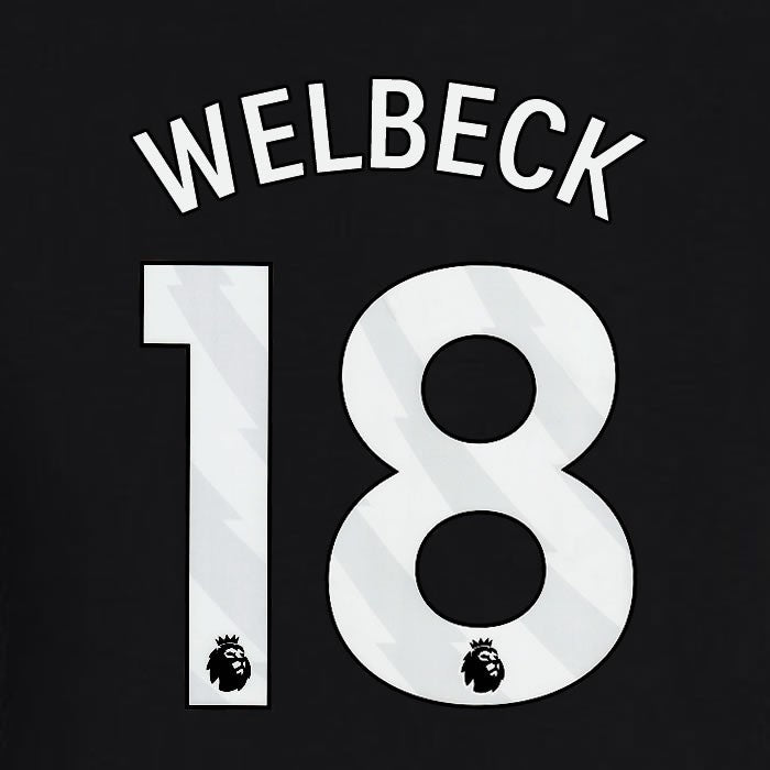 2023 2024 BRIGHTON WELBECK 18 OFFICIAL WHITE AWAY PLAYER SIZE NAME SET