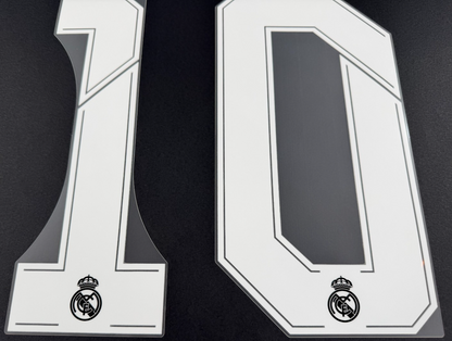 2021 2022 REAL MADRID MODRIC' 10 WHITE AWAY 3RD PLAYER SIZE NAMESET 260MM
